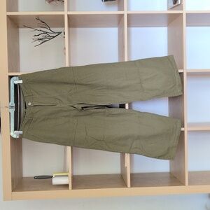 Khaki wide leg pants